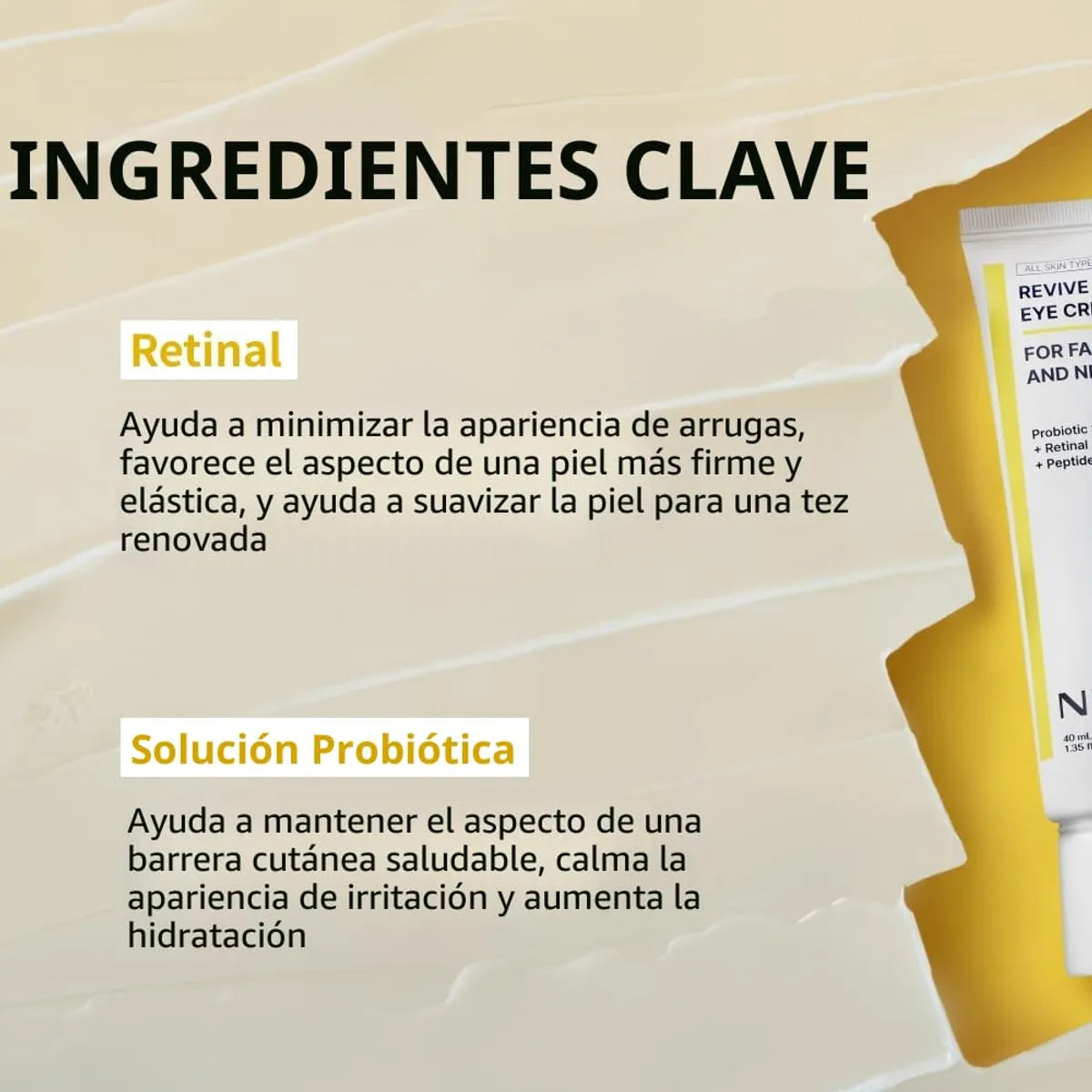 NIDA – Revive Eye, crema contorno de ojos, rostro y cuello (40 ml)