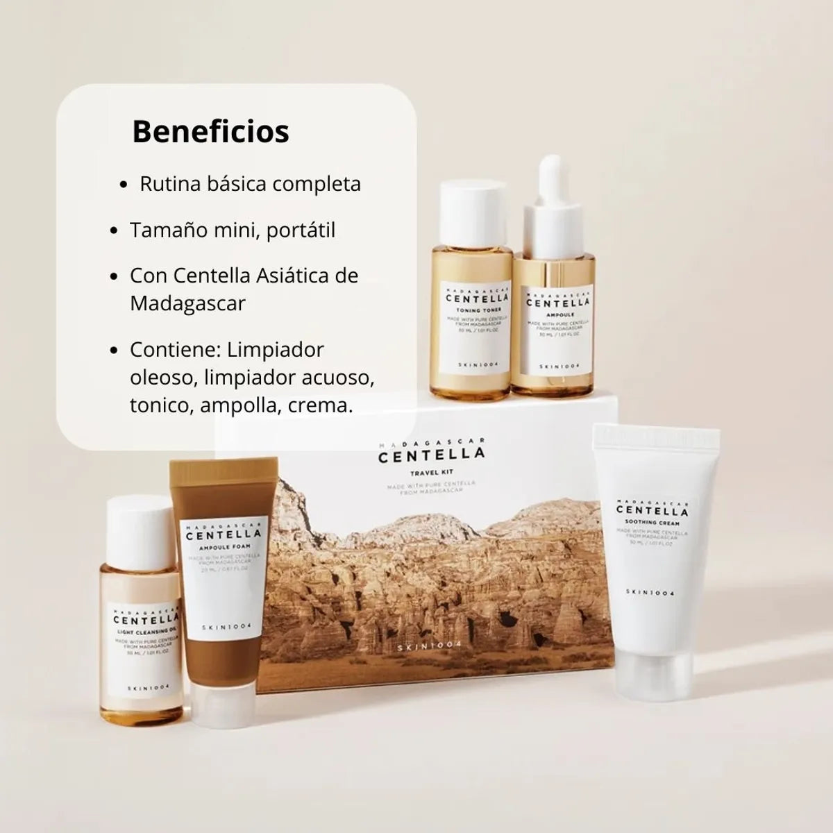 SKIN1004 – Madagascar Centella Travel Kit (5 piezas)