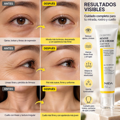NIDA – Revive Eye, crema contorno de ojos, rostro y cuello (40 ml)
